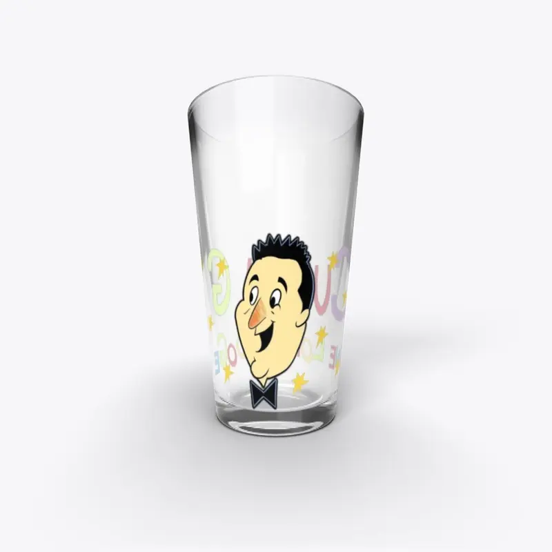 CURLY G - One Lone Stooge Cartoon GLASS